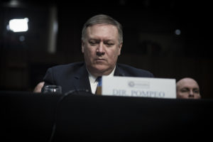 CIA Director, Mike Pompeo at the Worldwide Threats Assessment Senate briefing Feb 13, 2018
