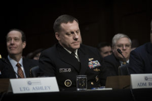 NSA Director Admiral Mike Rogers at the Worldwide Threats Assessment Senate briefing Feb 13, 2018